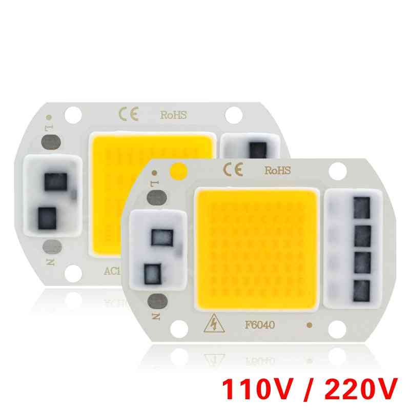 110V / 220V LED Chip 10W / 20W / 30W / 50W Cob Chip Intet behov Driver LED lampe perler til projektør / Spotlight Lampada DIY belysning