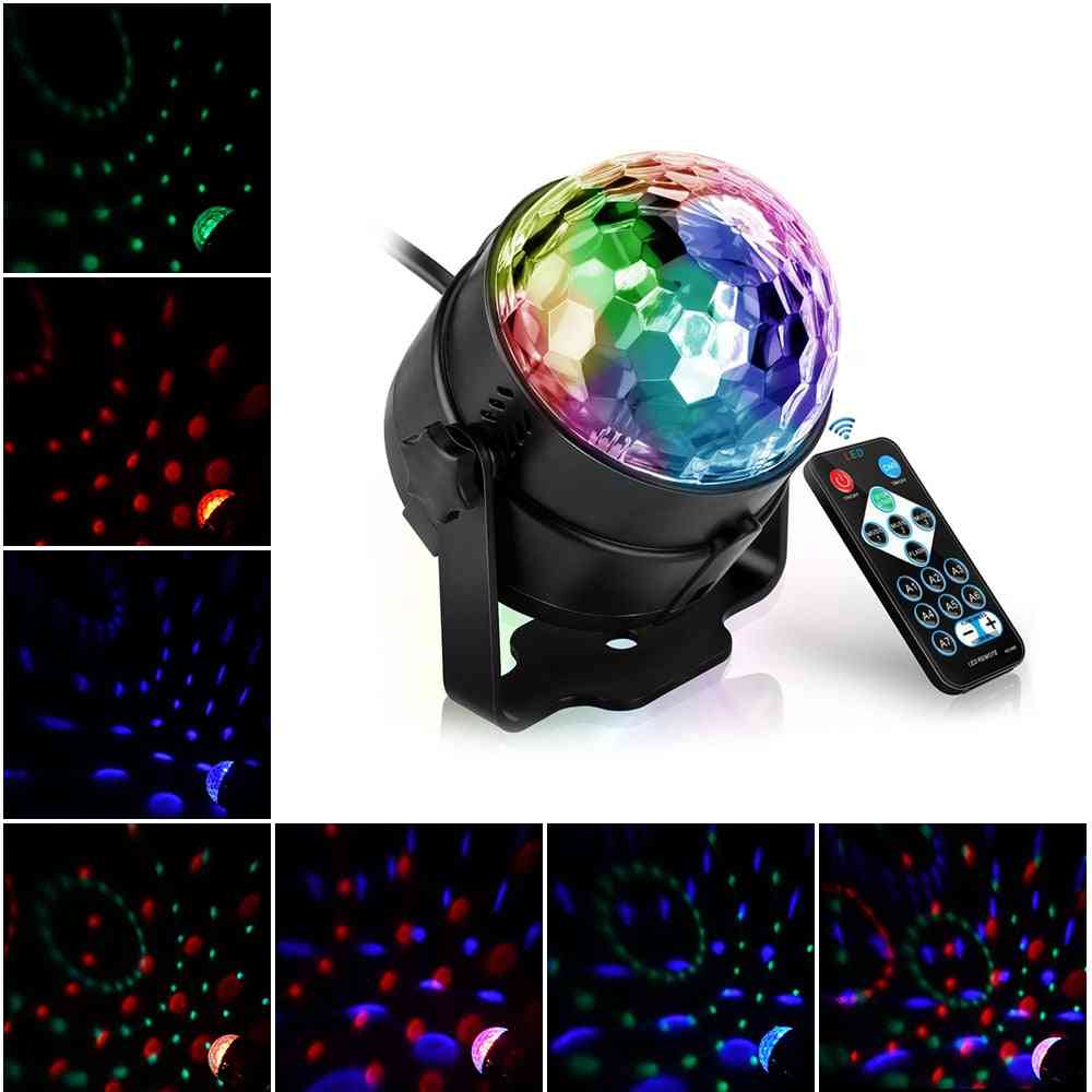 Led Disco Light, Music Sound Activated Mini Rotating Laser Projector