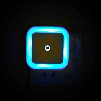 Control de sensor lámpara de noche led, control de inodoro enchufe de la ue