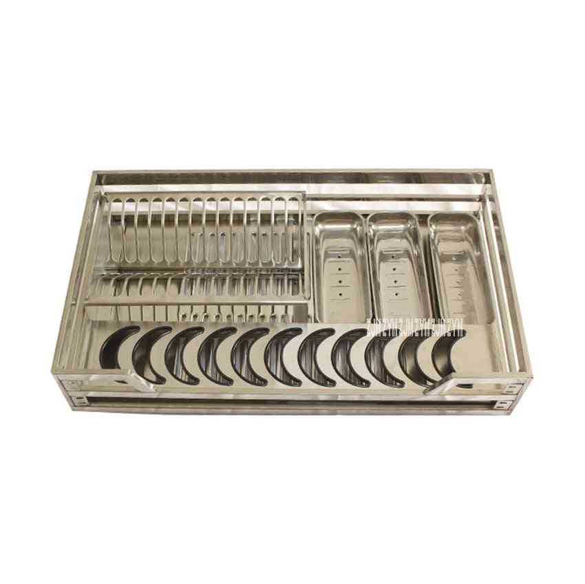201/304 Stainless Steel, Double-deck- Pull-out Basket/drawer For Kitchen Cabinet