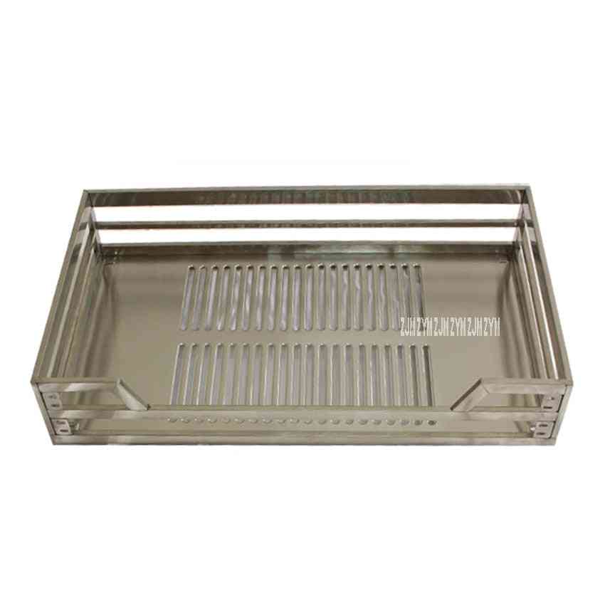 201/304 Stainless Steel, Double-deck- Pull-out Basket/drawer For Kitchen Cabinet