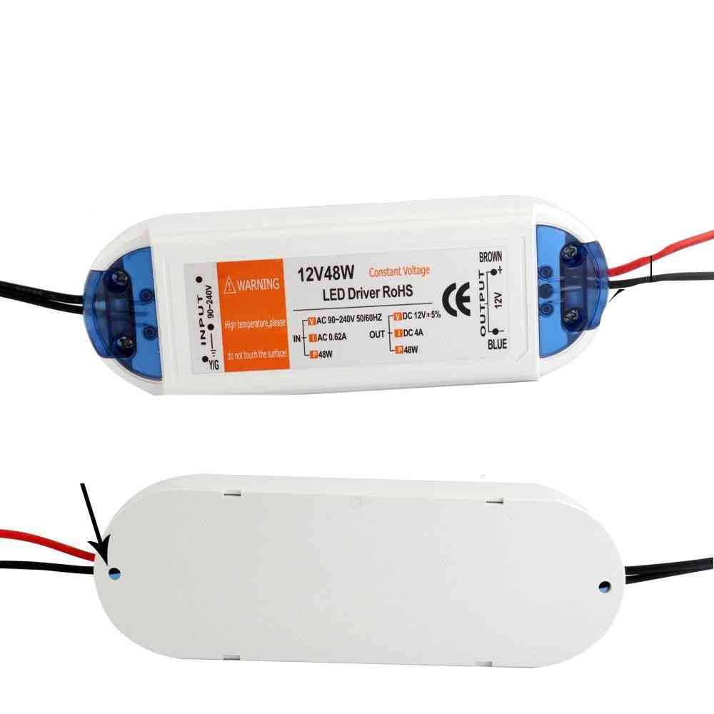 12 volt strømforsyning 12V ledet driver 18W / 28W / 48W / 72W / 100W AC 110V / 220V til 12V DC belysningstransformator adapter til LED strip CCTV