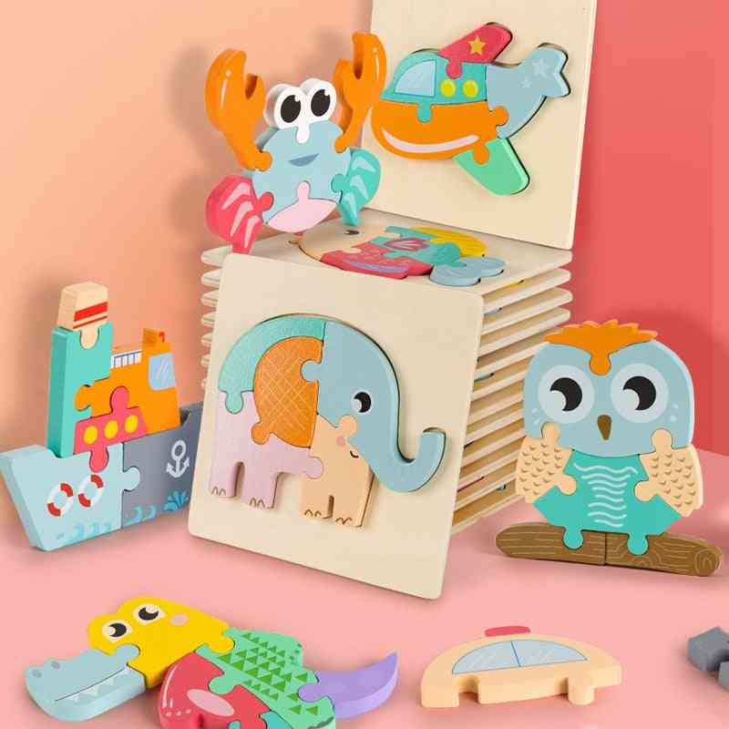 High-quality  3d Wooden Puzzle Educational Toys