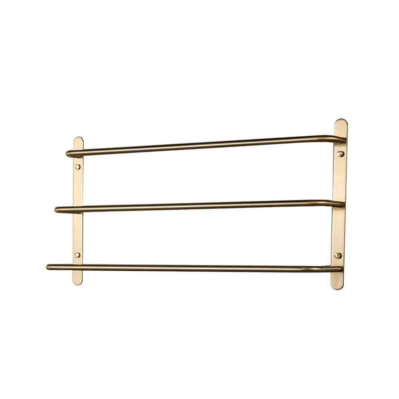 Gold Towel Rack Stainless Steel Adhesive Holder