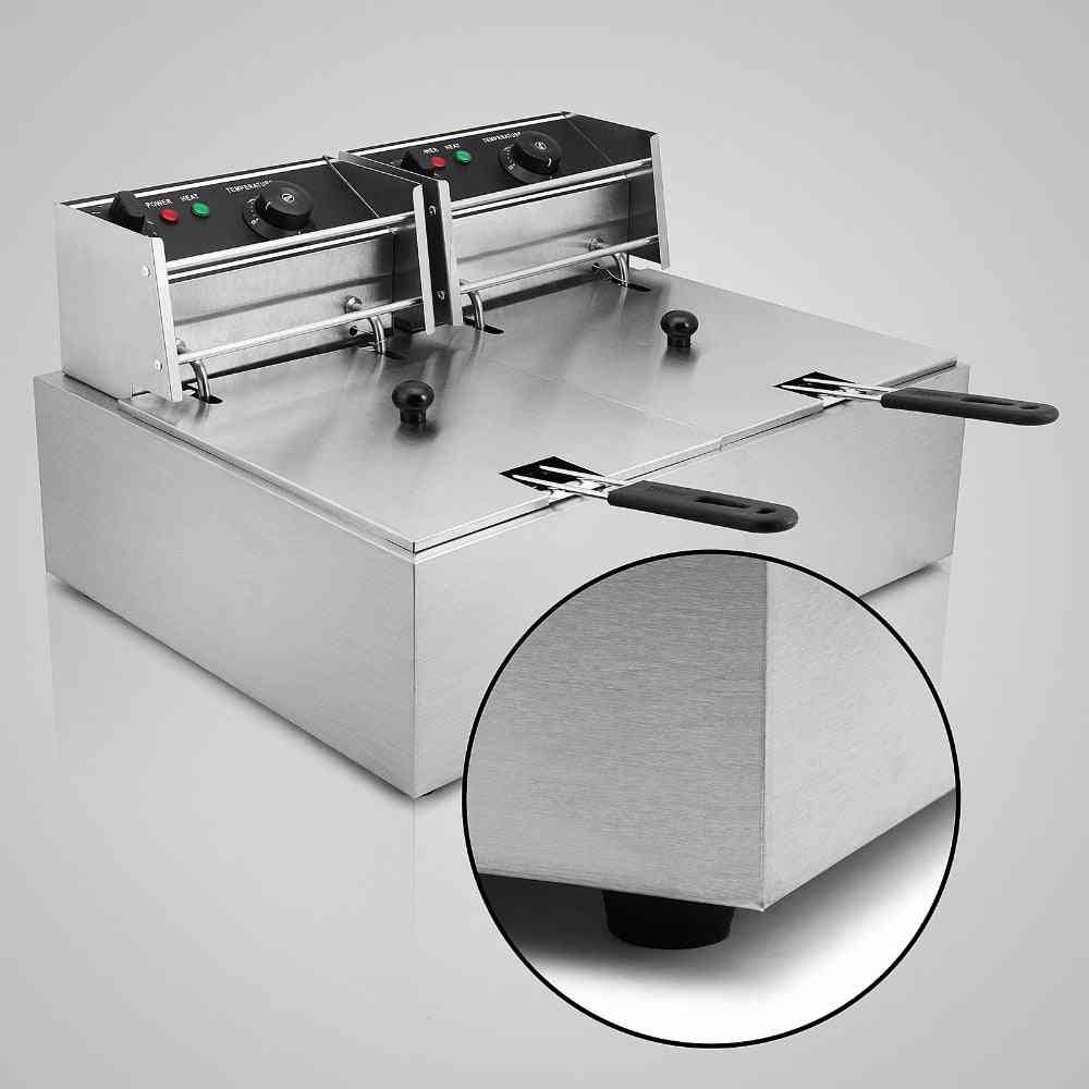 Stainless Steel Deep Fat Fryer Cold Zone Bench Top