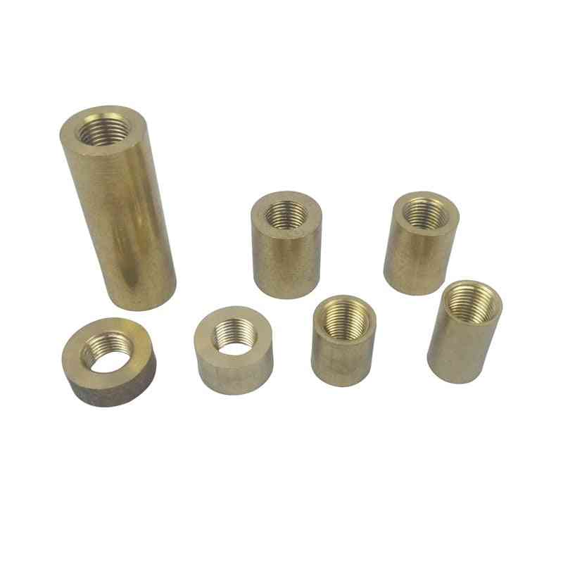 Female Thread Hollow Tube Brass Cylinder, Threaded Coupler Conveyer Brass Lamp Fittings-lighting-accessories