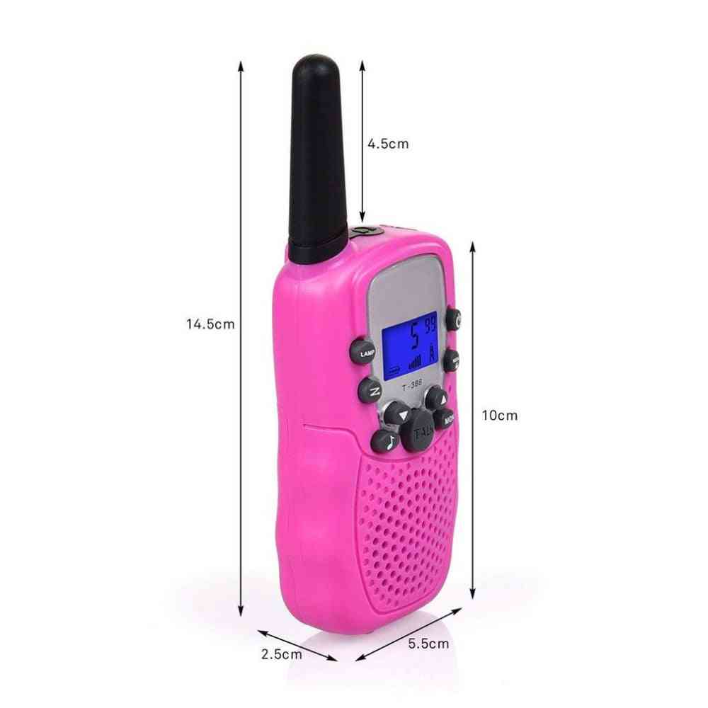 Kind walkie talkie ouderschap spel mobiele telefoon telefoon pratend speelgoed - 8 kanalen 3km bereik voor kinderen 2 stuks drop - zwart