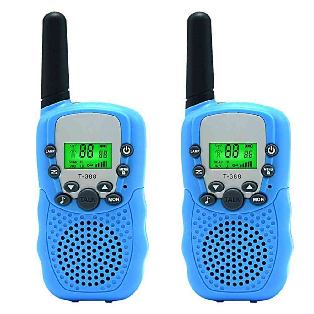Kind walkie talkie ouderschap spel mobiele telefoon telefoon pratend speelgoed - 8 kanalen 3km bereik voor kinderen 2 stuks drop - zwart