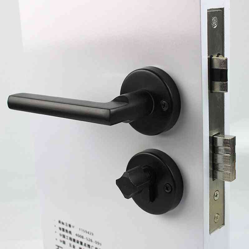 Beautiful, Black Space Aluminum Door Handle- Interior Lock