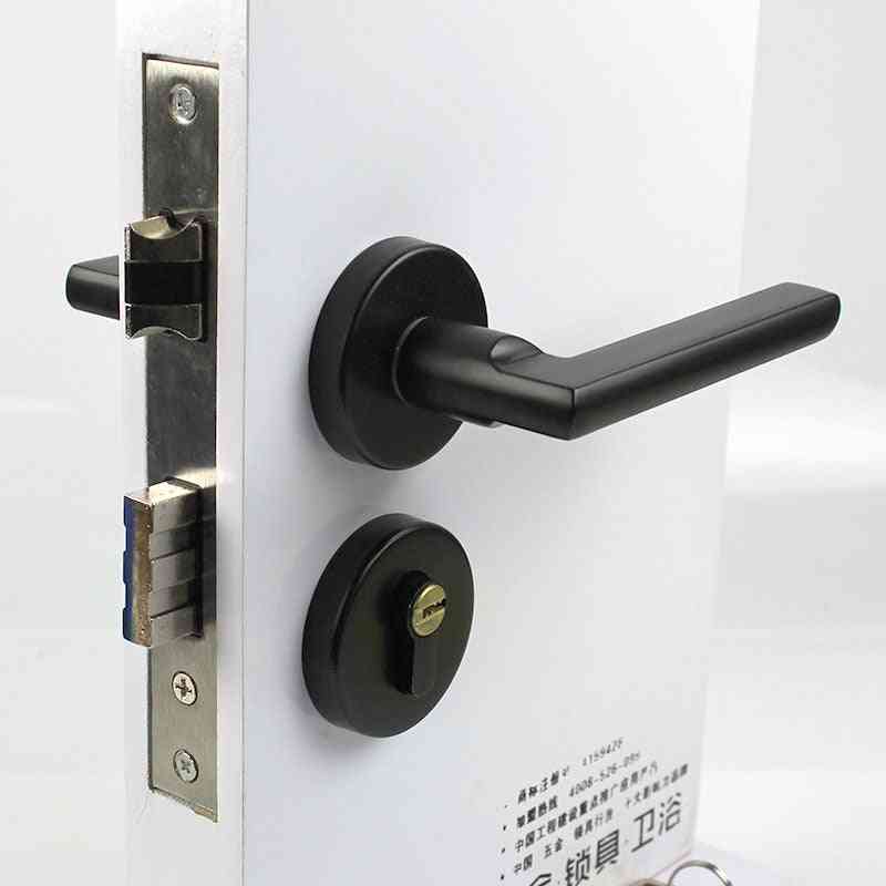 Beautiful, Black Space Aluminum Door Handle- Interior Lock
