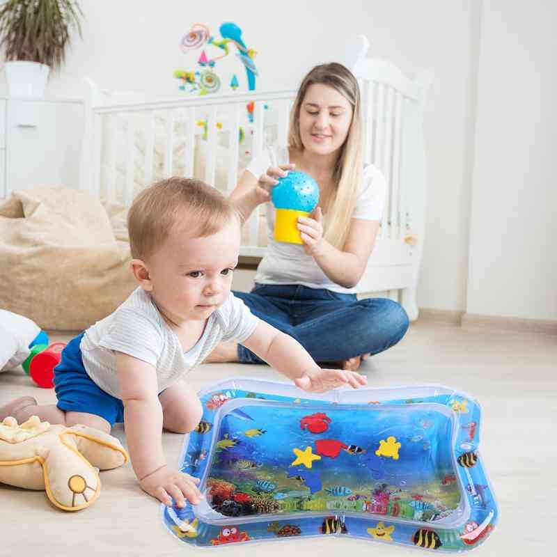 Baby Kids Water Play Mat, Inflatable Infant Tummy Time Playmat