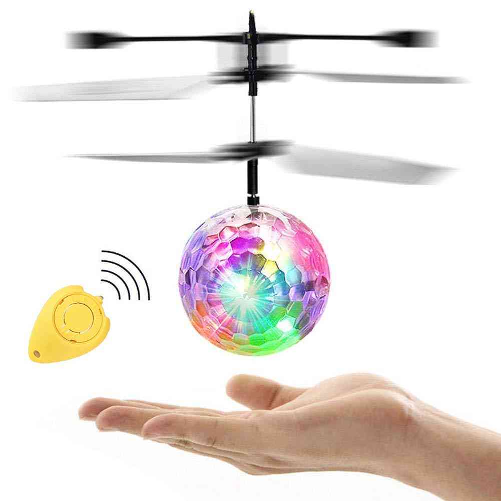 Mini drone rc helikopterflygplan flygande ball leksaker - ball shinning led belysning quadcopter dron fly helikopter barn leksaker
