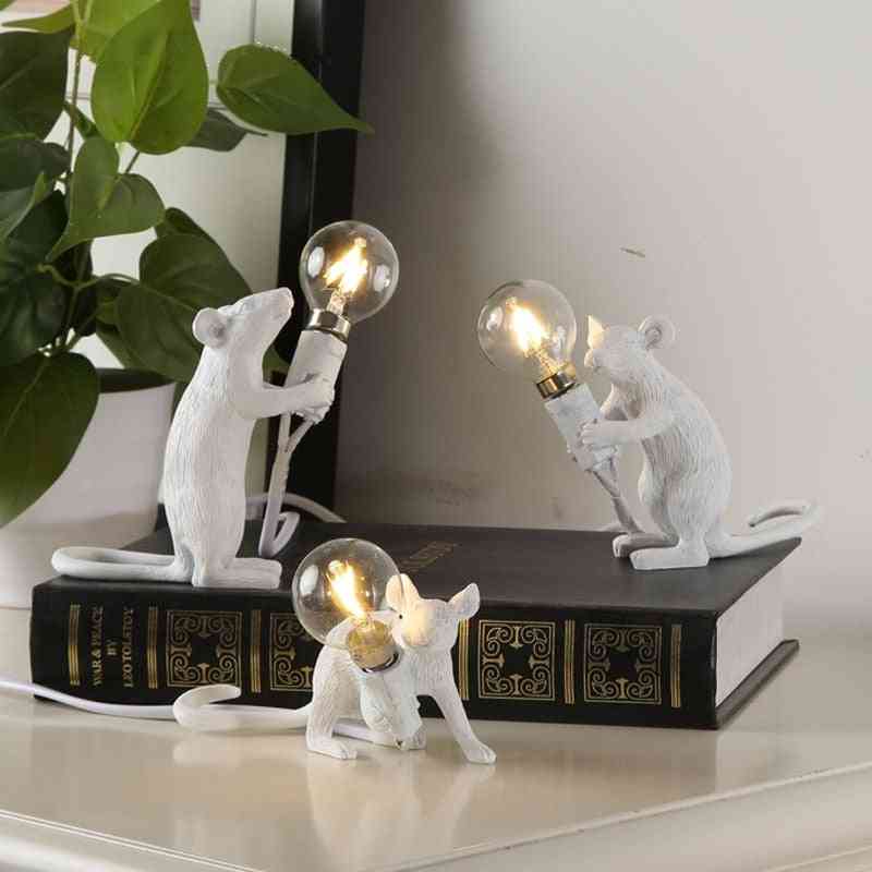 Italy Designer, Mouse Resin Table Lamps For Decoration