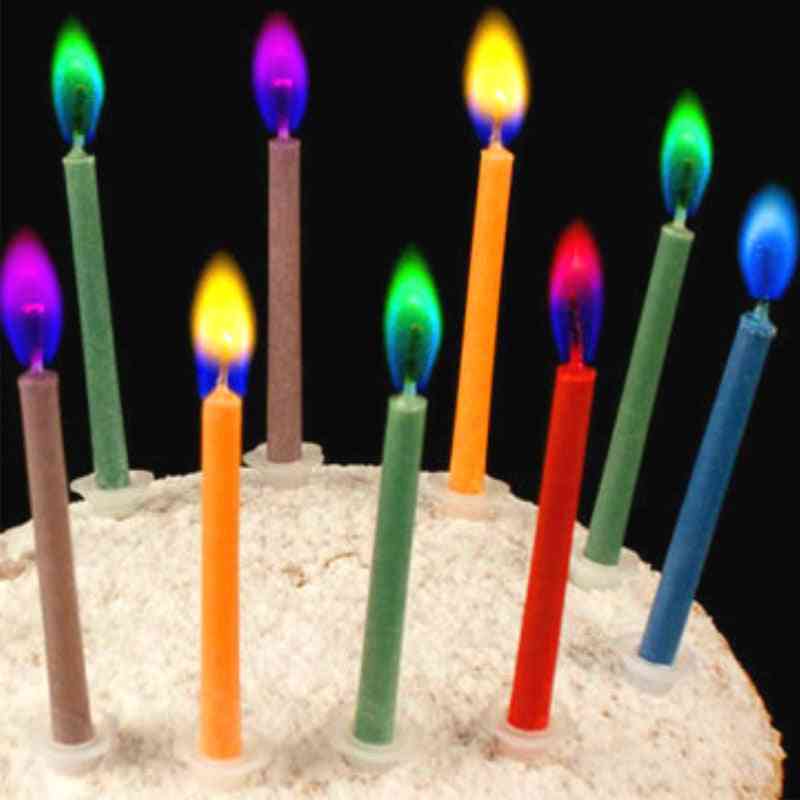 Häät kakku kynttilät turvallinen liekit jälkiruoka sisustus, syntymäpäiväjuhlatarvikkeet