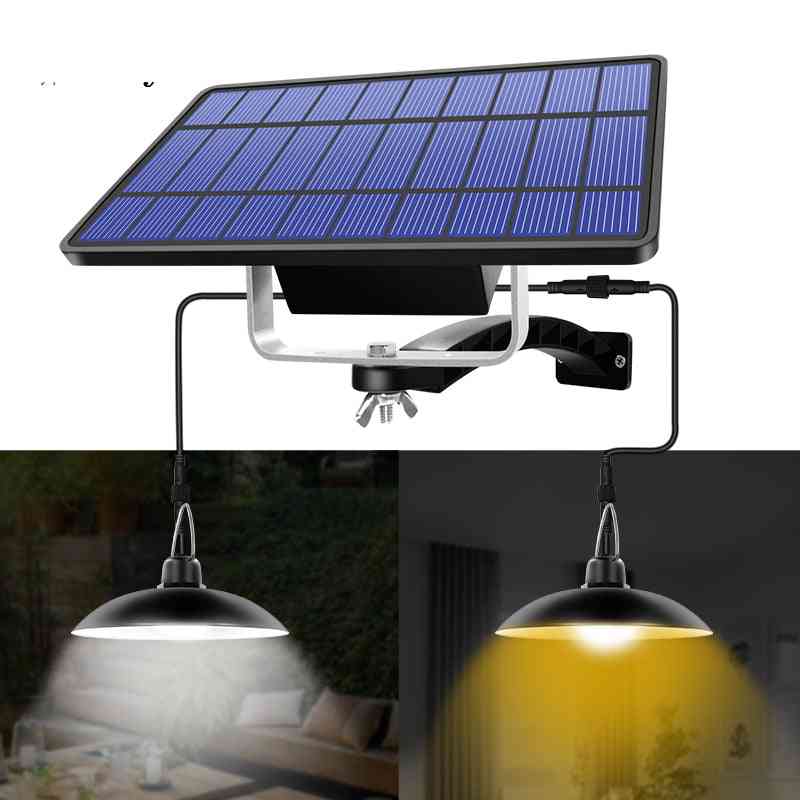 Sol hängande ljus utomhus / inomhus hängande soldrivna skjul-lampor vattentät dekorationslampa för ladugård / gård / trädgård uteplats