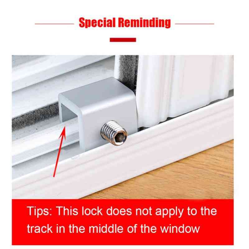 Adjustable Sliding Window Locks- Stop Aluminum Alloy Door Frame With Keys