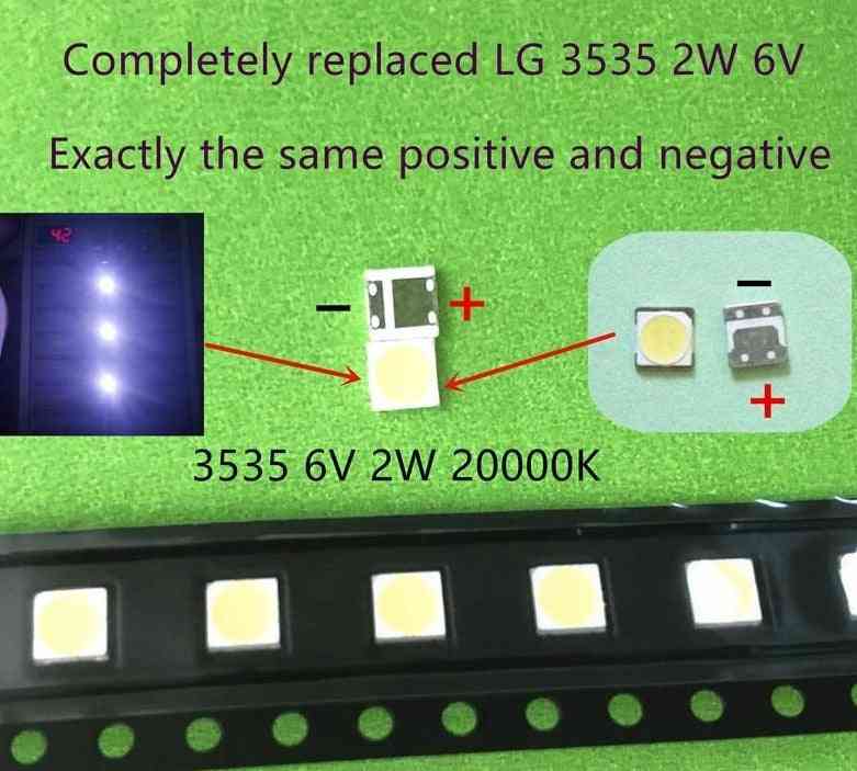 200 stks voor lcd tv reparatie lg led tv backlight strip verlichting met lichtgevende diode 3535 smd led kralen 6 v lg 2 w -