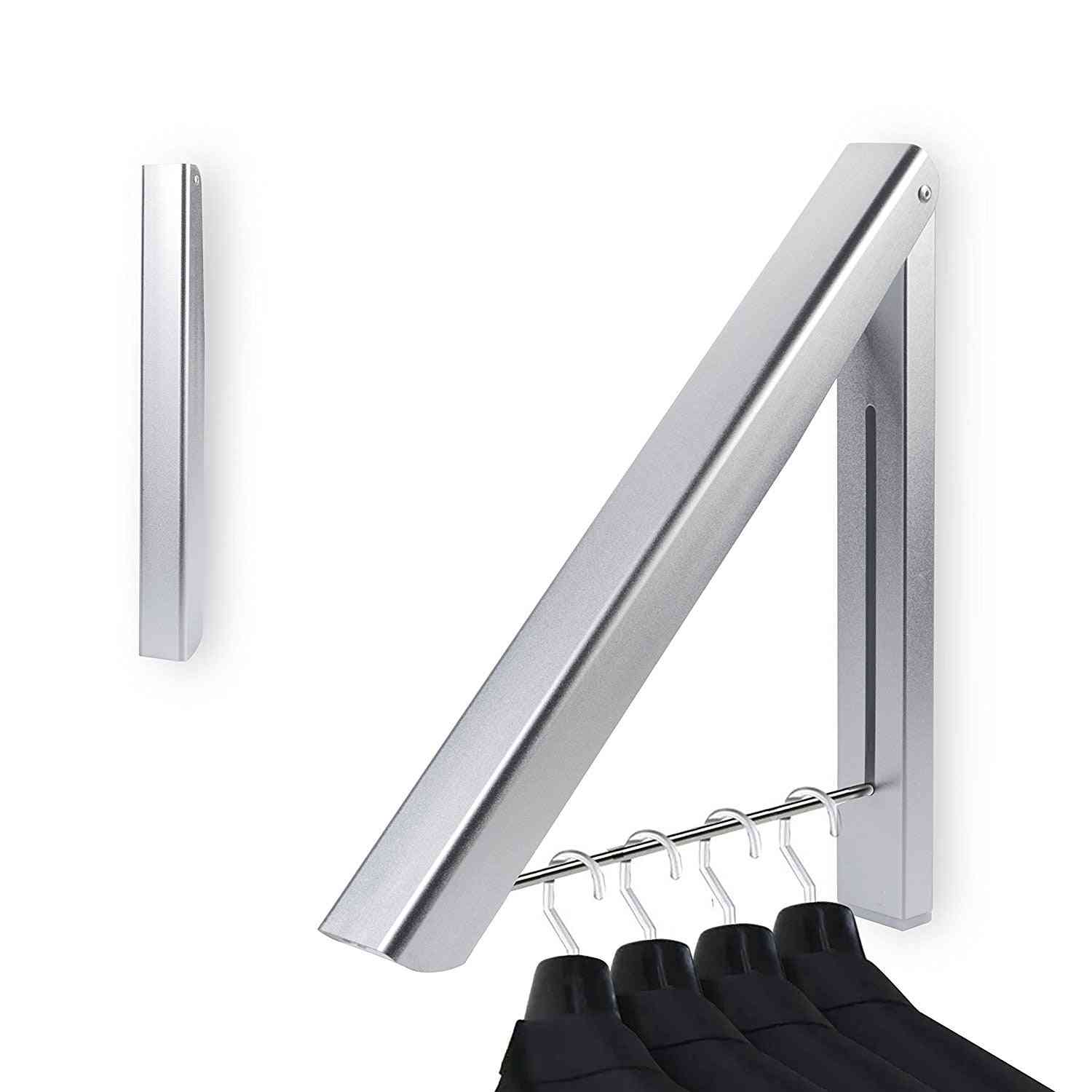 Wall Mounted Clothes, Airer Washing Line Coat Shirt And Dryer Folding Pull Out Hanger