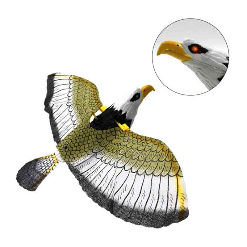 Grote elektrische adelaar vliegende vogel, led licht oog gloeiend, geluid vogel havik speelgoed voor kinderen -