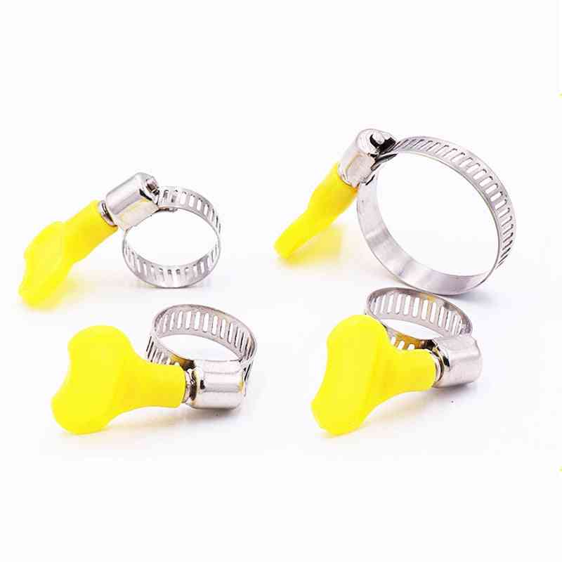 Tube Plastic Handle Stainless Steel Butterfly Hose Clamp