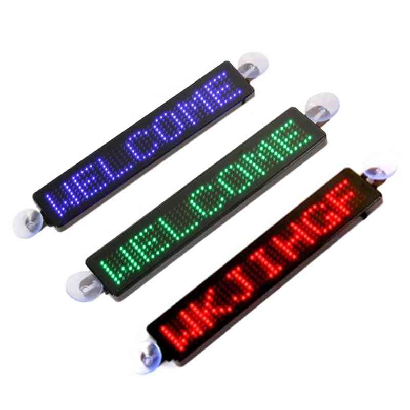 12v Programmable Car Led Display Advertising Scrolling Message Sign Remote Control With Sucking Disk