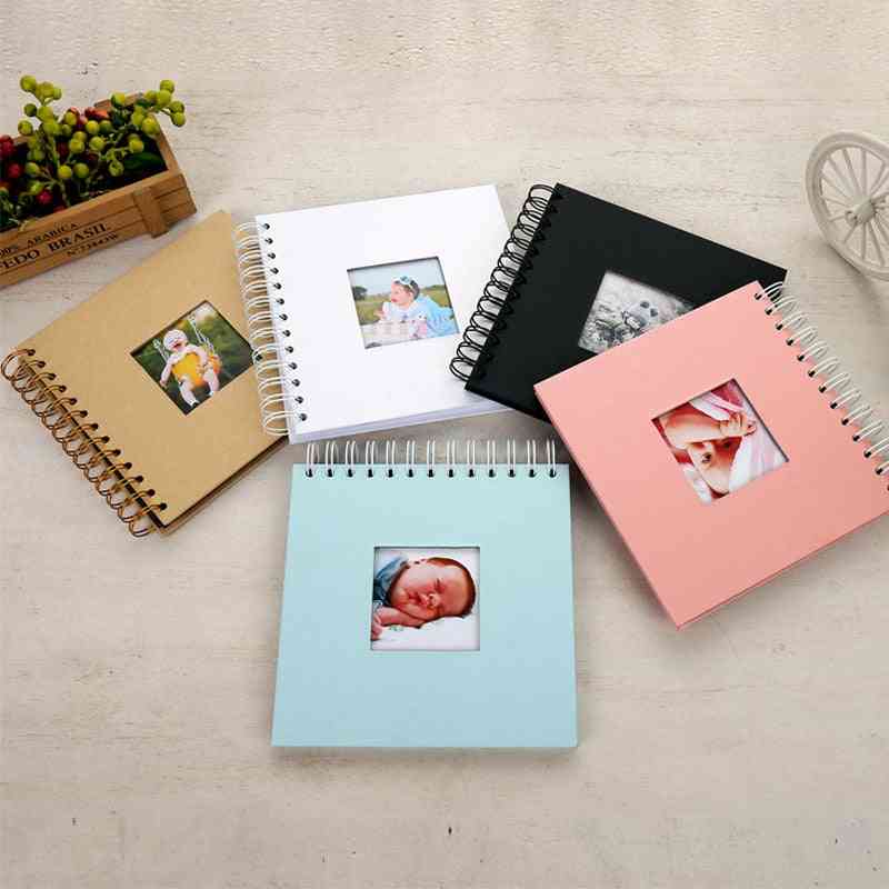 Strony album ze zdjęciami dla dzieci książka z pamięcią papier de baby scrapbooking - niebieski