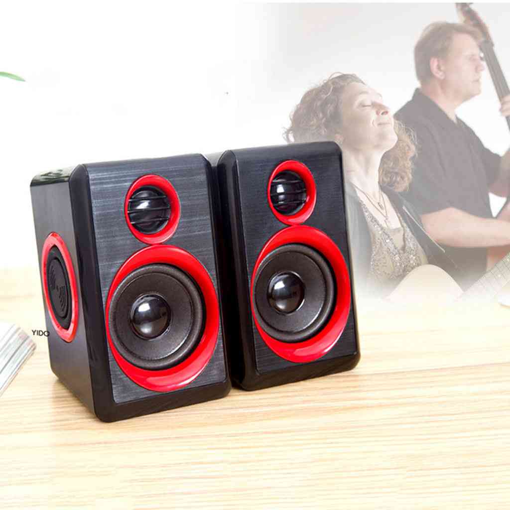Surround Portable Computer Speakers With Stereo Bass Usb Wired