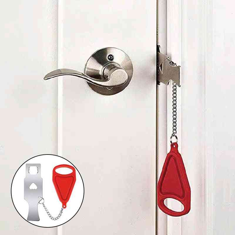 Portable Anti-theft Buckel Safety Chain Lock Door Bolt