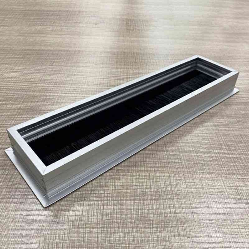 Aluminium firkantet rektangel borddatamaskin ledningskabeluttak hulldeksel - 80x80mm