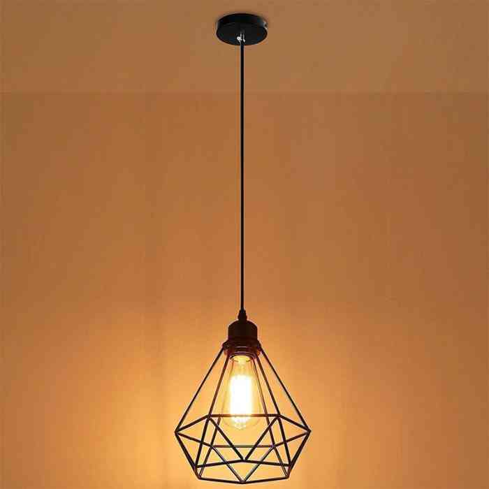 Neuer Lampenschirm nur Retro Edison Metalldrahtkäfig, Lampenabdeckung ohne Glühlampe 1St. (schwarz) -