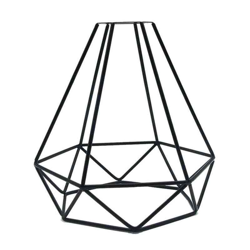 Nouvel abat-jour uniquement cage en fil métallique rétro edison, couvercle de la lampe sans ampoule 1 pièces (noir) -