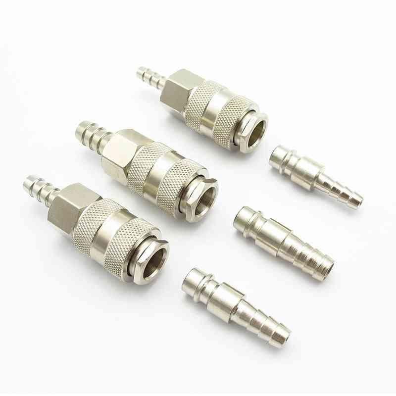 2pcs 6mm/8mm/10mm Hose Barb- Pneumatic Fitting Quick Coupling Connector Coupler For Air Compressor
