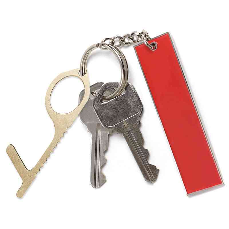 Contactless Safety Door Handle Opner Brass Key