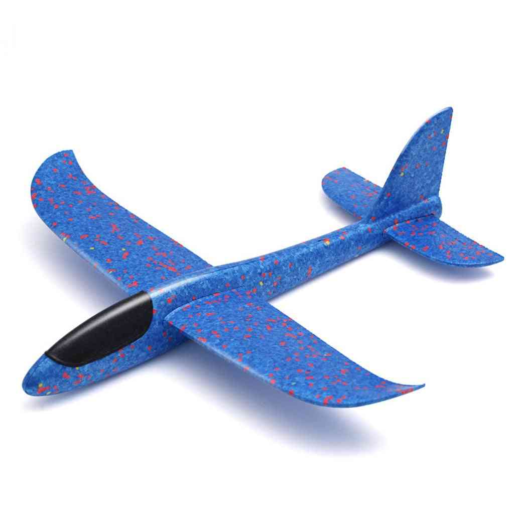 Børn hånd kaste flyvende svævefly fly legetøj, børn skum fly model børn udendørs sjove legetøj - 1 tilfældig farve 35cm