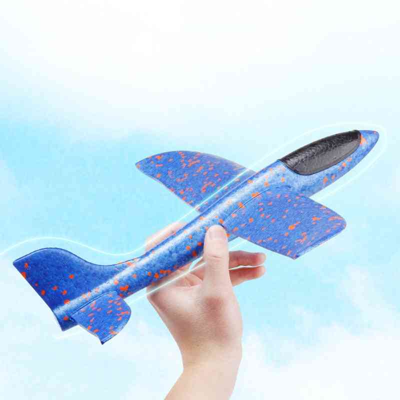 Børn hånd kaste flyvende svævefly fly legetøj, børn skum fly model børn udendørs sjove legetøj - 1 tilfældig farve 35cm