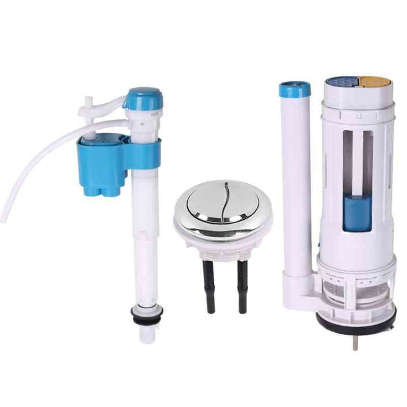 Kit de accesorios de tanque de inodoro universal de 1 juego herramientas de reparación de inodoro de doble descarga para el hogar -