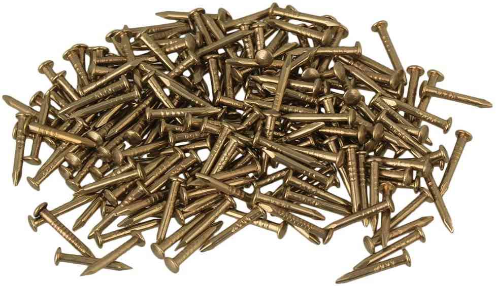 100pcs Of 15mm Antique Copper, Round Head Nails
