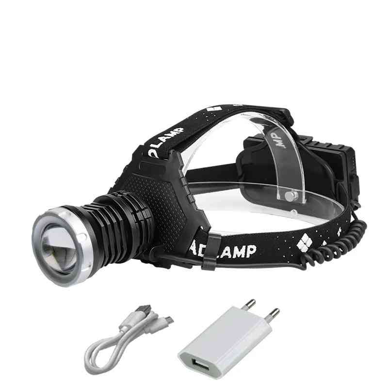 High Power Head Lamp Torch With Led Bulb And Telescopic Zoom