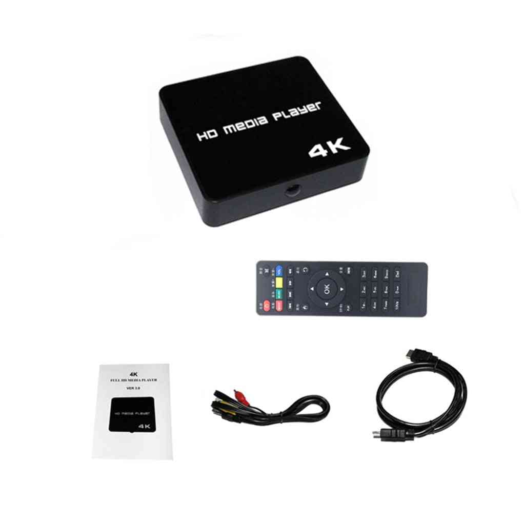 Player media 4k hd, cutie publicitară digitală USB