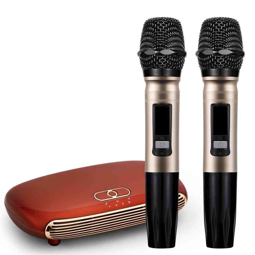 Bezdrôtový zvukový systém mini echo - hráči speváckych strojov s mikrofónmi