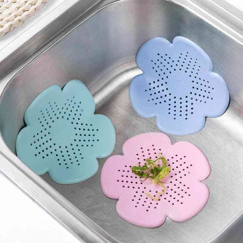 Floor Drain Sink Plug Flower Shape Kitchen Drainer Filter Bathroom Shower Accessories, Hair Stopper