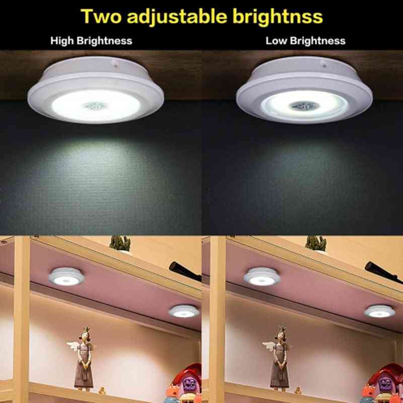 LED dimmable sous la lumière du meuble avec télécommande, placards à LED à piles pour l'éclairage de la salle de bain
