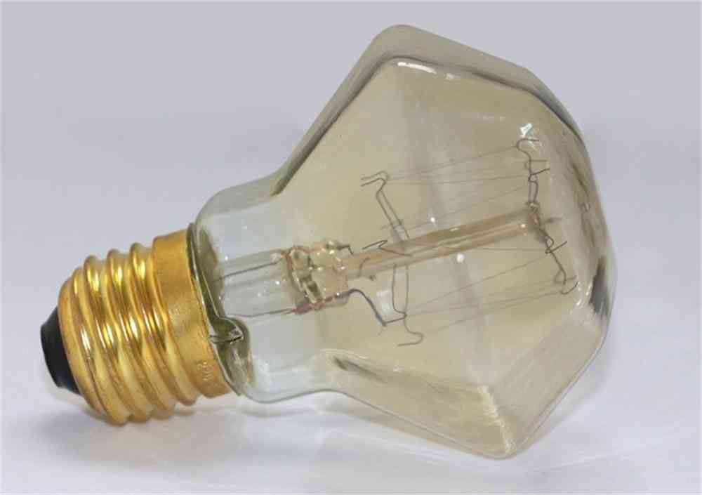Diamante de vidro tipo lâmpada edison vintage 40w e27 220v para bar / café ou luz pendente -
