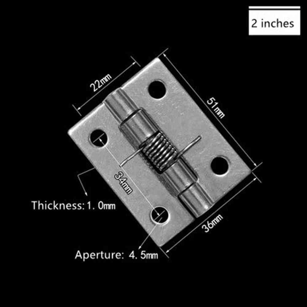 304 Stainless Steel Spring Hinge Automatic Cabinet Door Wardrobe Hardware Accessories - Mini Miniature Hinge
