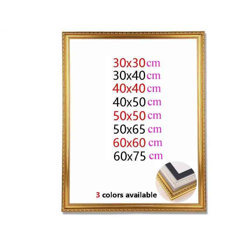 Oil Painting Diamond Mosaic, Wood Stretcher Thick Frame
