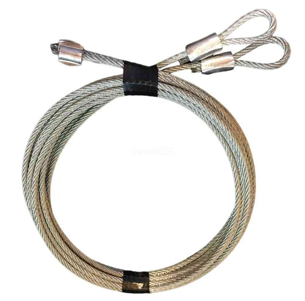 Kit de cable de extensión para puerta de garaje de seguridad ideal trenzado de acero galvanizado, ganchos en
