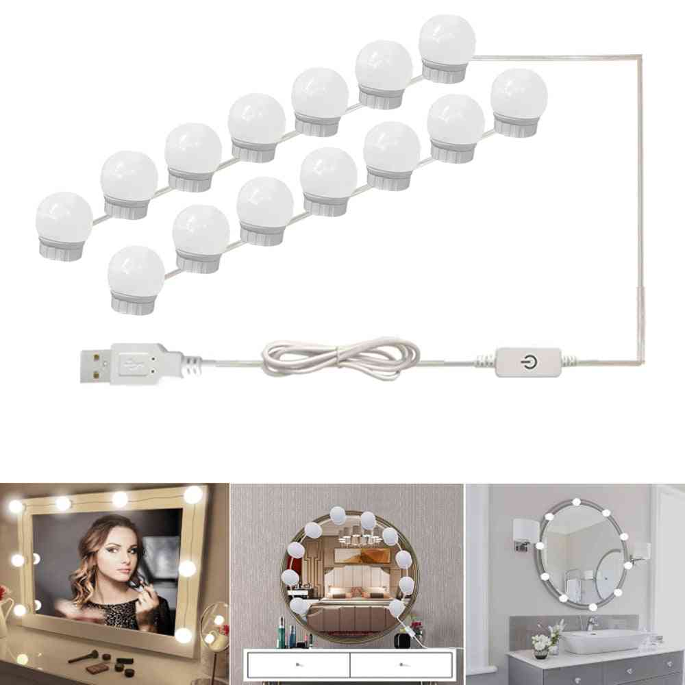 Makeup Mirror Led Lights For Dressing Table With Dimmer And Plug