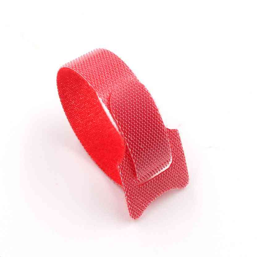 12 * 150 mm nylon återanvändbara buntband med ögla - fästehantering - röd