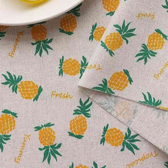 Cotton Printed Diy Tablecloth, Quilting And Sewing Linen Fabric Material - Set 5