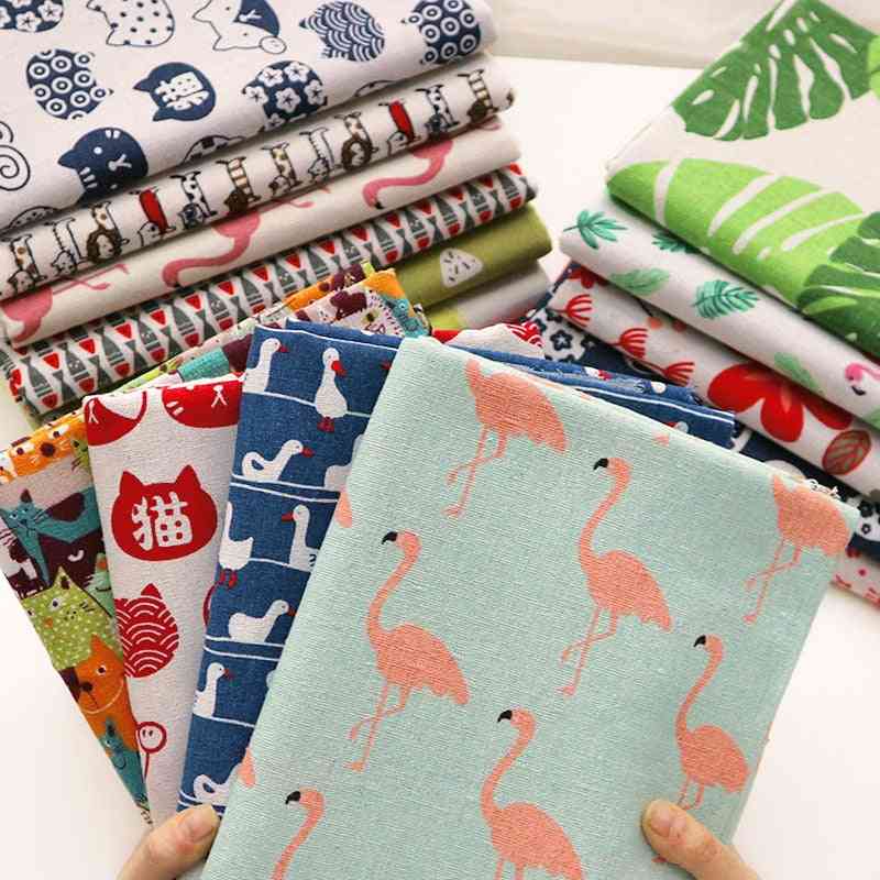 Cotton Printed Diy Tablecloth, Quilting And Sewing Linen Fabric Material - Set 5